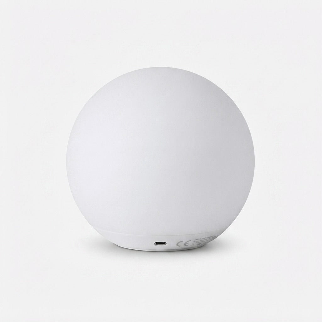 LED Globe Table Lamp with 16 Colors, Remote Control and Rechargeable Battery
