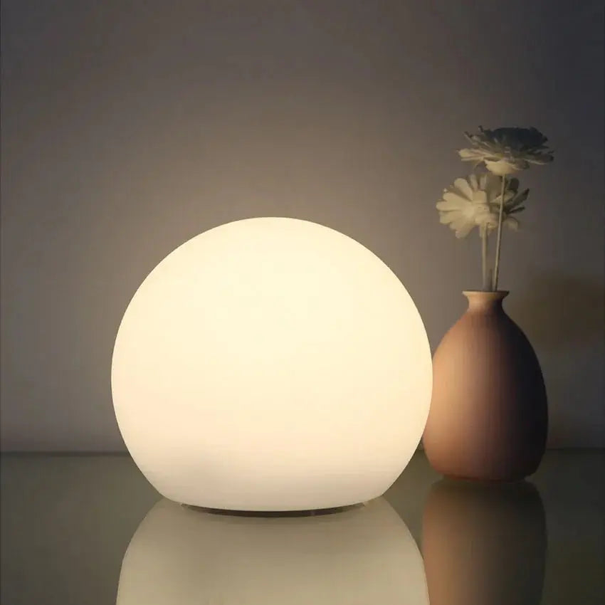 LED Globe Table Lamp with 16 Colors, Remote Control and Rechargeable Battery