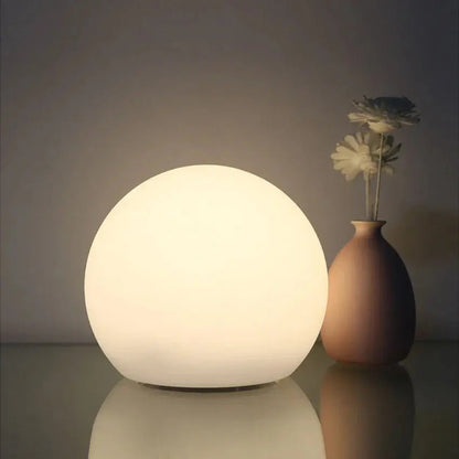 LED Globe Table Lamp with 16 Colors, Remote Control and Rechargeable Battery
