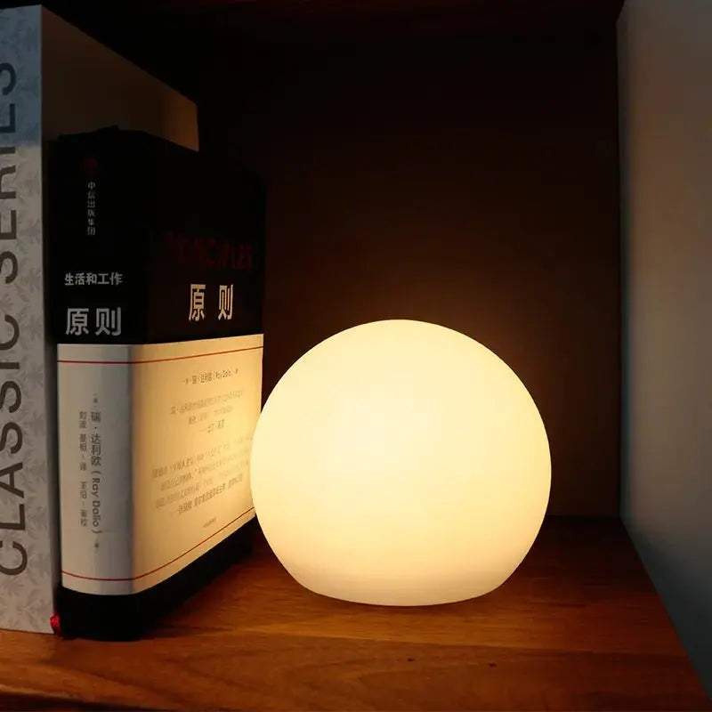 LED Globe Table Lamp with 16 Colors, Remote Control and Rechargeable Battery