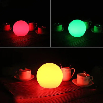LED Globe Table Lamp with 16 Colors, Remote Control and Rechargeable Battery