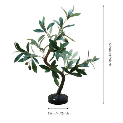 LED Olive Tree Table Lamp Bohemian with Warm Fairy Lights and Touch Switch