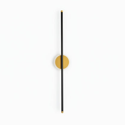 LED Wall Lamp Minimalist Linear Vanity Light with Round Disc Base