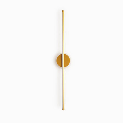 LED Wall Lamp Minimalist Linear Vanity Light with Round Disc Base
