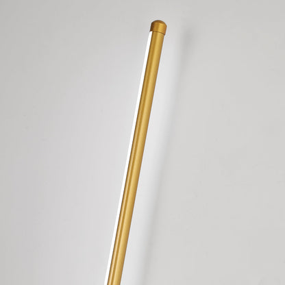 LED Wall Lamp Minimalist Linear Vanity Light with Round Disc Base