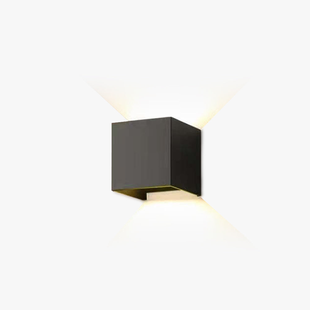 LED Wall Lamp Modern Minimalist Square Cube Up Down Indoor Outdoor
