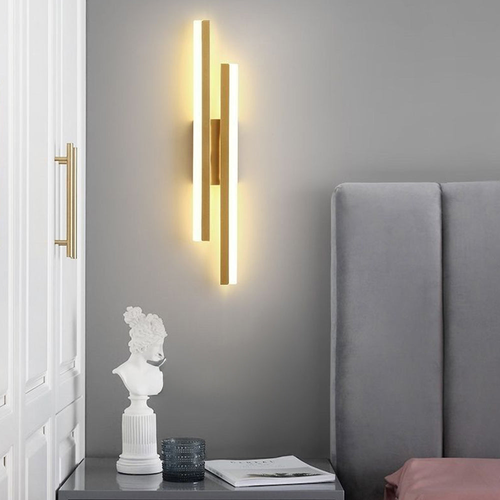 LED Wall Lamp Modern Minimalist with Dual Vertical Light Bars