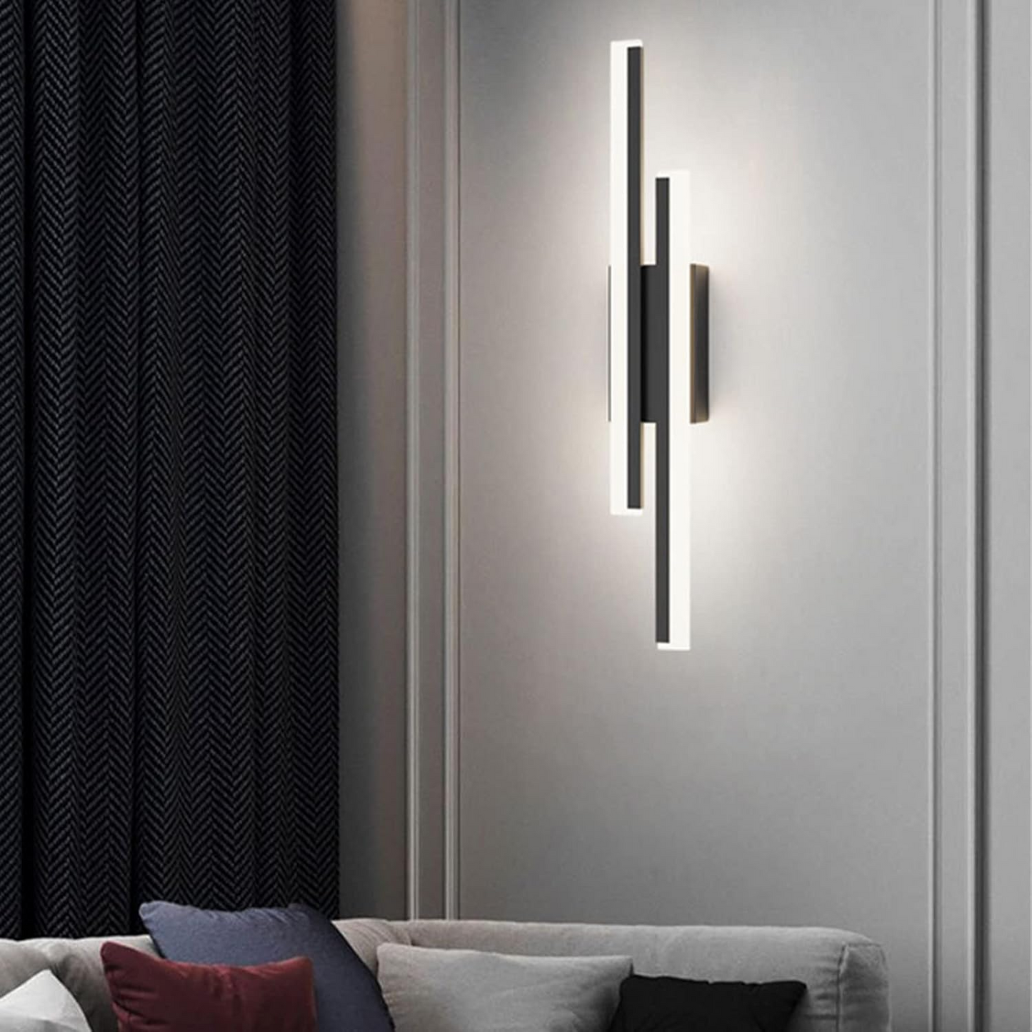 LED Wall Lamp Modern Minimalist with Dual Vertical Light Bars