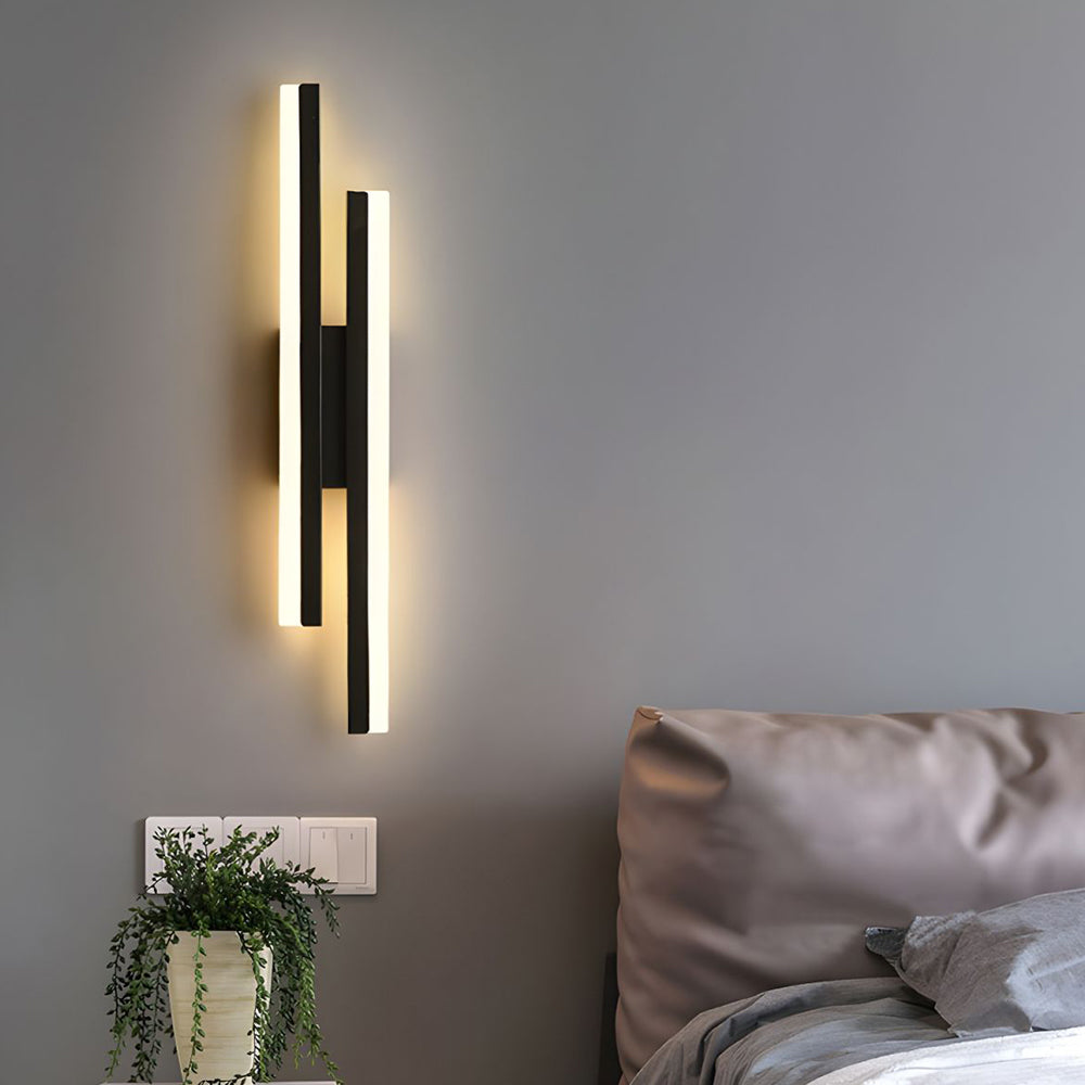 LED Wall Lamp Modern Minimalist with Dual Vertical Light Bars