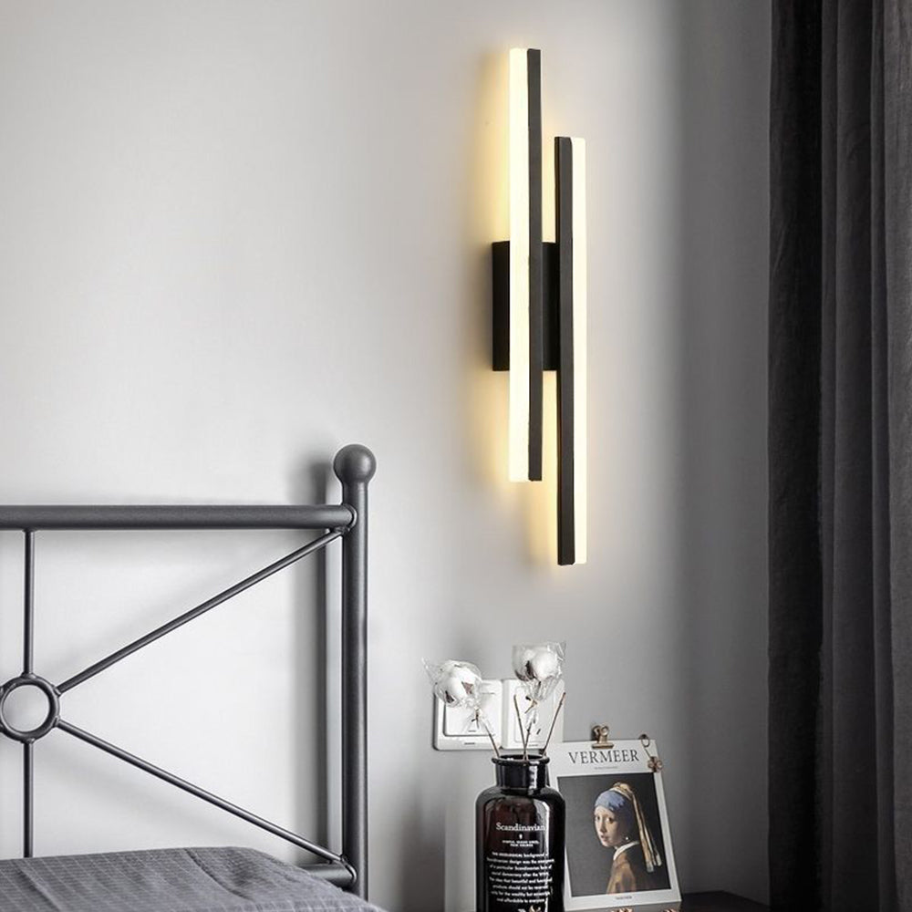 LED Wall Lamp Modern Minimalist with Dual Vertical Light Bars