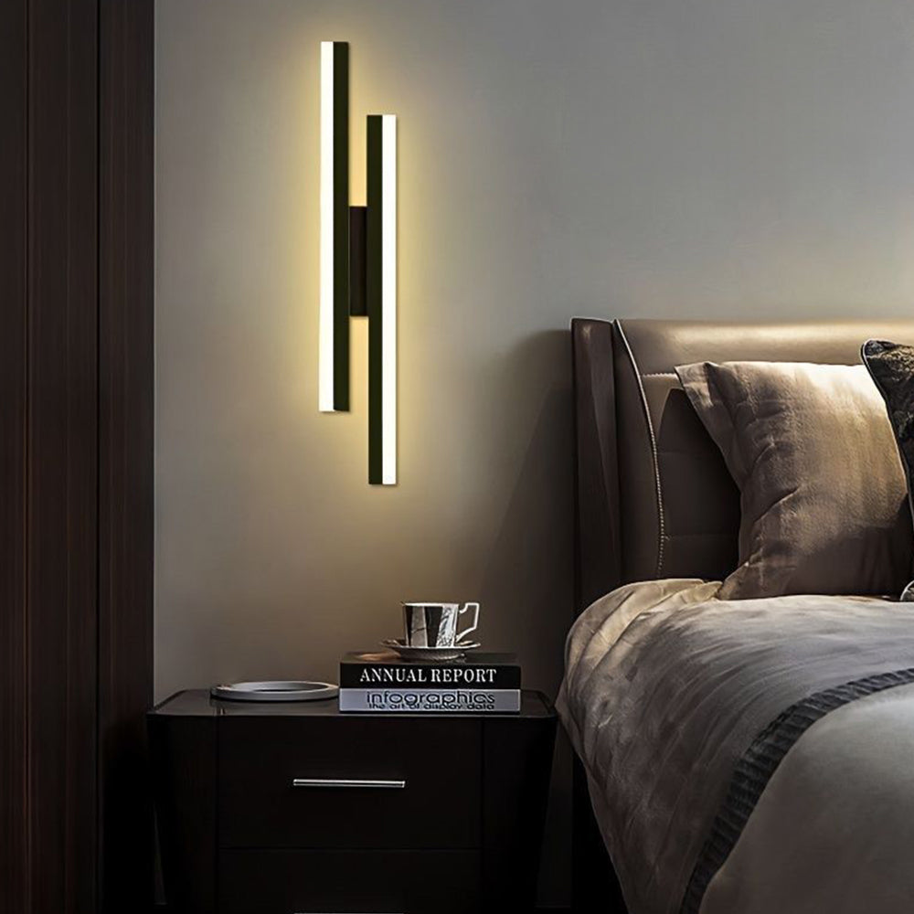 LED Wall Lamp Modern Minimalist with Dual Vertical Light Bars