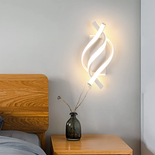LED Wall Lamp Modern Minimalist with Twisted Spiral Design
