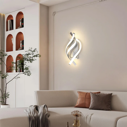 LED Wall Lamp Modern Minimalist with Twisted Spiral Design
