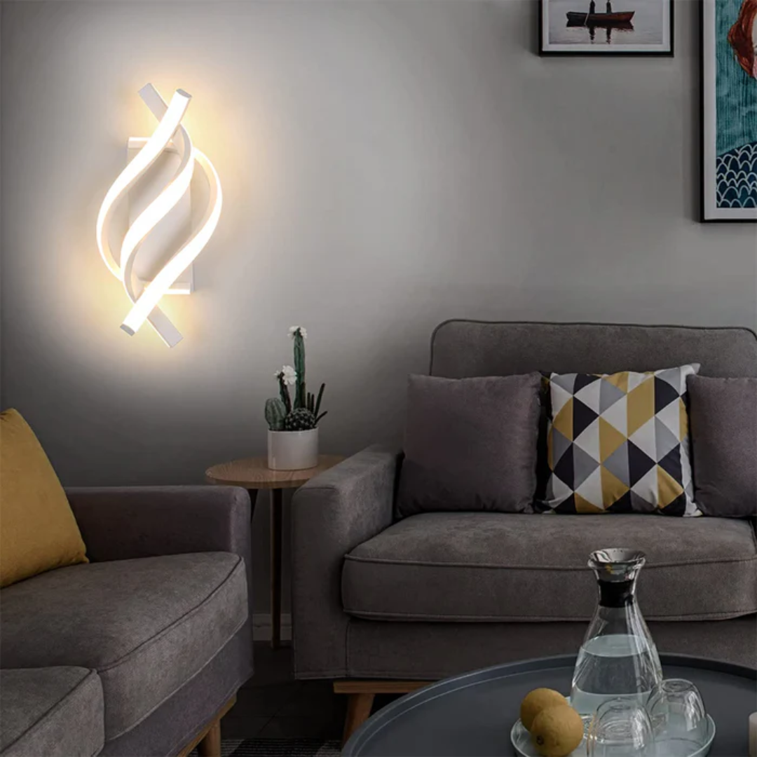 LED Wall Lamp Modern Minimalist with Twisted Spiral Design