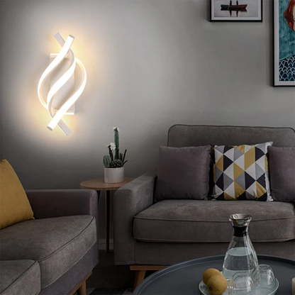 LED Wall Lamp Modern Minimalist with Twisted Spiral Design