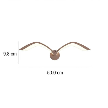 LED Wall Lamp Scandinavian Seagull Wing Design with Integrated LED