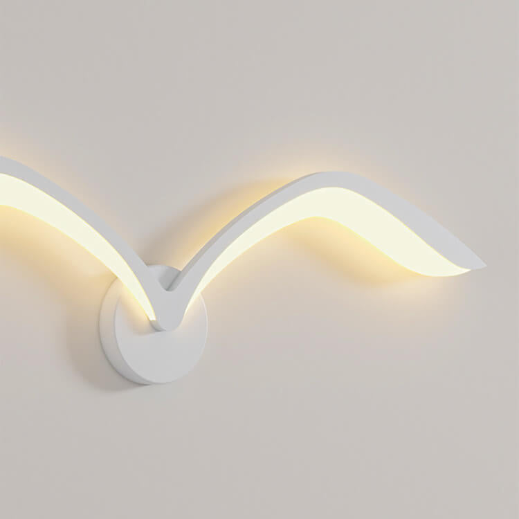 LED Wall Lamp Scandinavian Seagull Wing Design with Integrated LED
