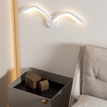 LED Wall Lamp Scandinavian Seagull Wing Design with Integrated LED