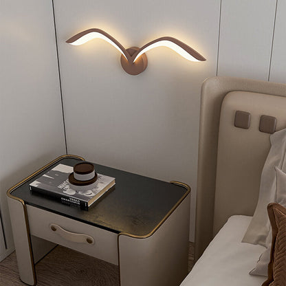 LED Wall Lamp Scandinavian Seagull Wing Design with Integrated LED