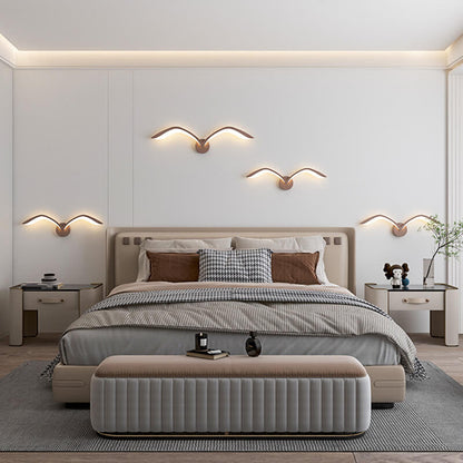 LED Wall Lamp Scandinavian Seagull Wing Design with Integrated LED