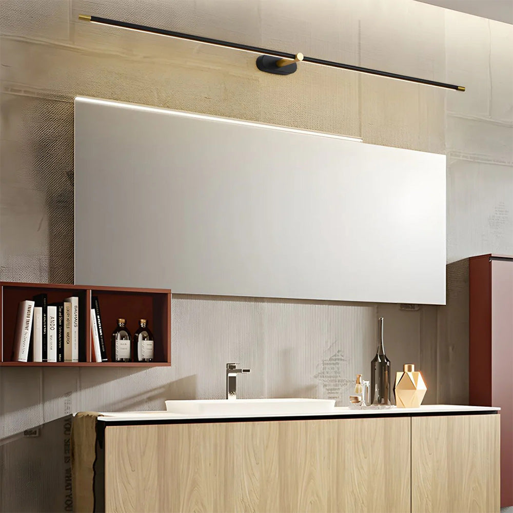 LED Wall Light Minimalist Mirror Vanity Lamp with Slim Linear Bar