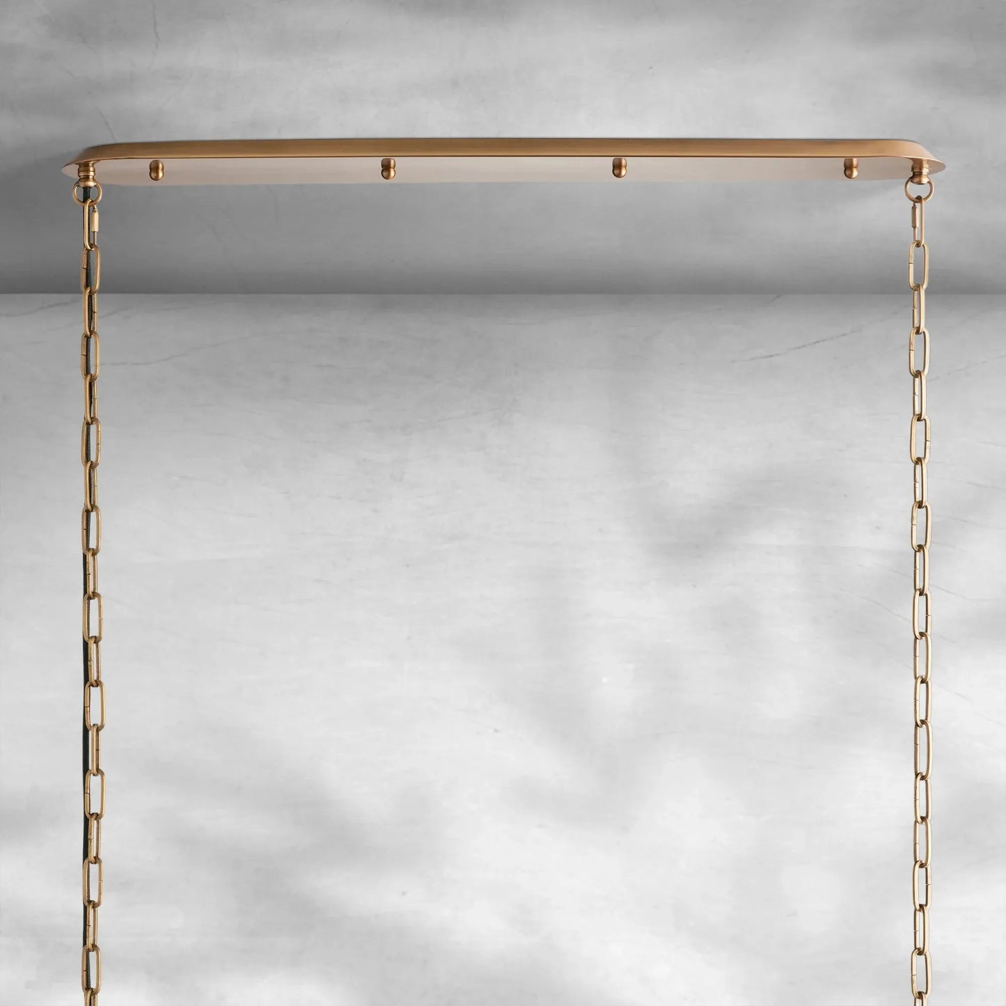 Linear Pendant Lamp Modern with Fabric Shade and Chain Suspension