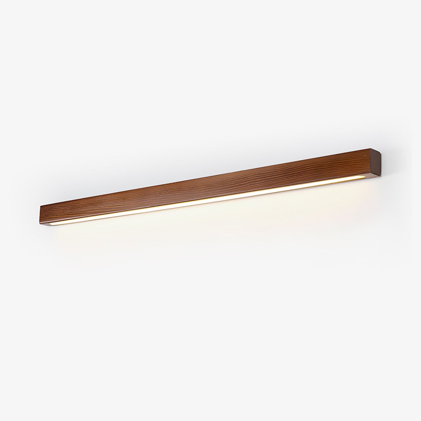 Linear Wood Wall Light Scandinavian Dual-Mount LED Bar Sconce with Frosted Diffuser