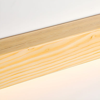 Linear Wood Wall Light Scandinavian Dual-Mount LED Bar Sconce with Frosted Diffuser