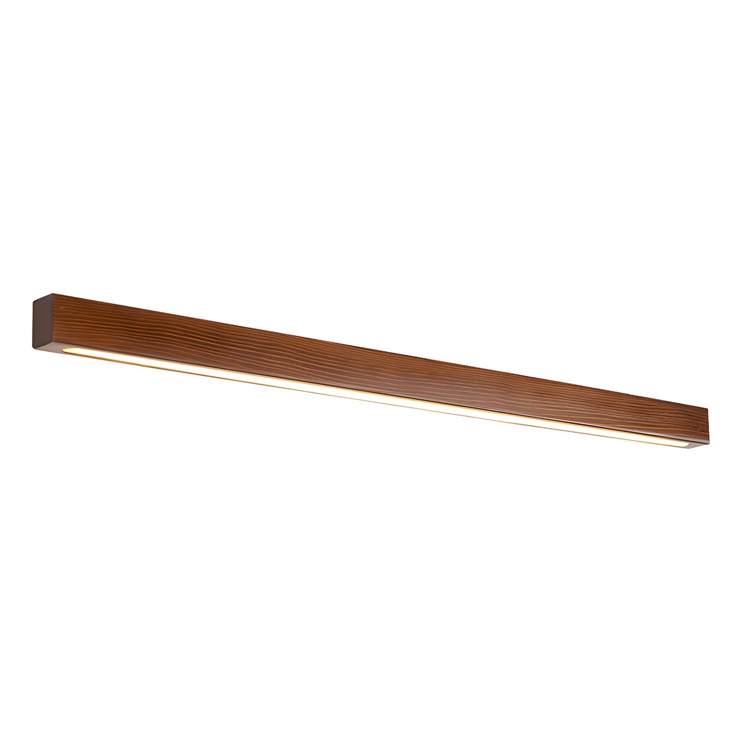Linear Wood Wall Light Scandinavian Dual-Mount LED Bar Sconce with Frosted Diffuser