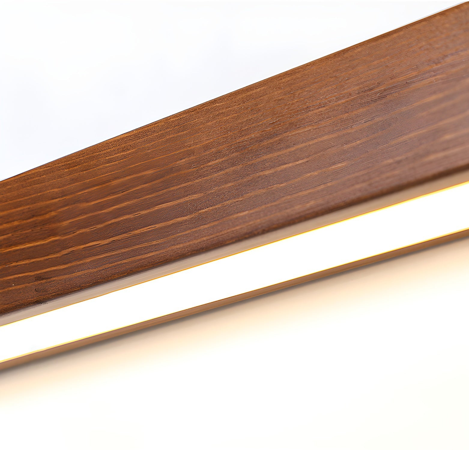 Linear Wood Wall Light Scandinavian Dual-Mount LED Bar Sconce with Frosted Diffuser