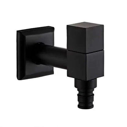 Matte Black Wall Tap with Hose Connector for Indoor and Outdoor Use