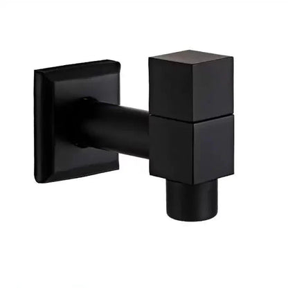 Matte Black Wall Tap with Hose Connector for Indoor and Outdoor Use