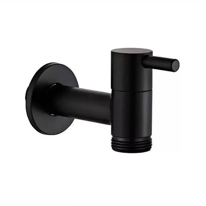 Matte Black Wall Tap with Hose Connector for Indoor and Outdoor Use
