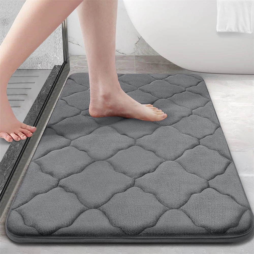 Memory Foam Bath Mat with Anti-Slip Bottom and High Absorbency