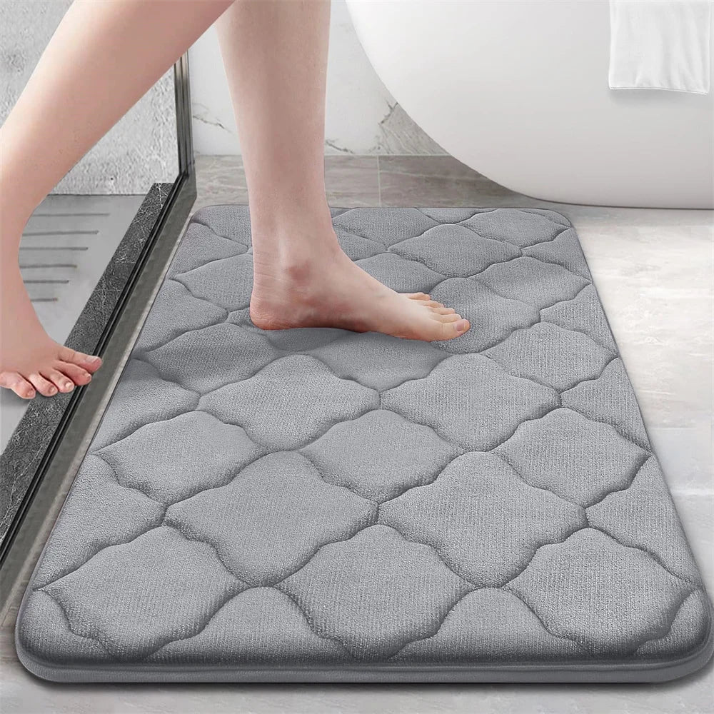 Memory Foam Bath Mat with Anti-Slip Bottom and High Absorbency