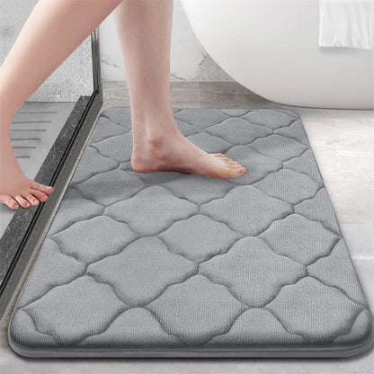 Memory Foam Bath Mat with Anti-Slip Bottom and High Absorbency
