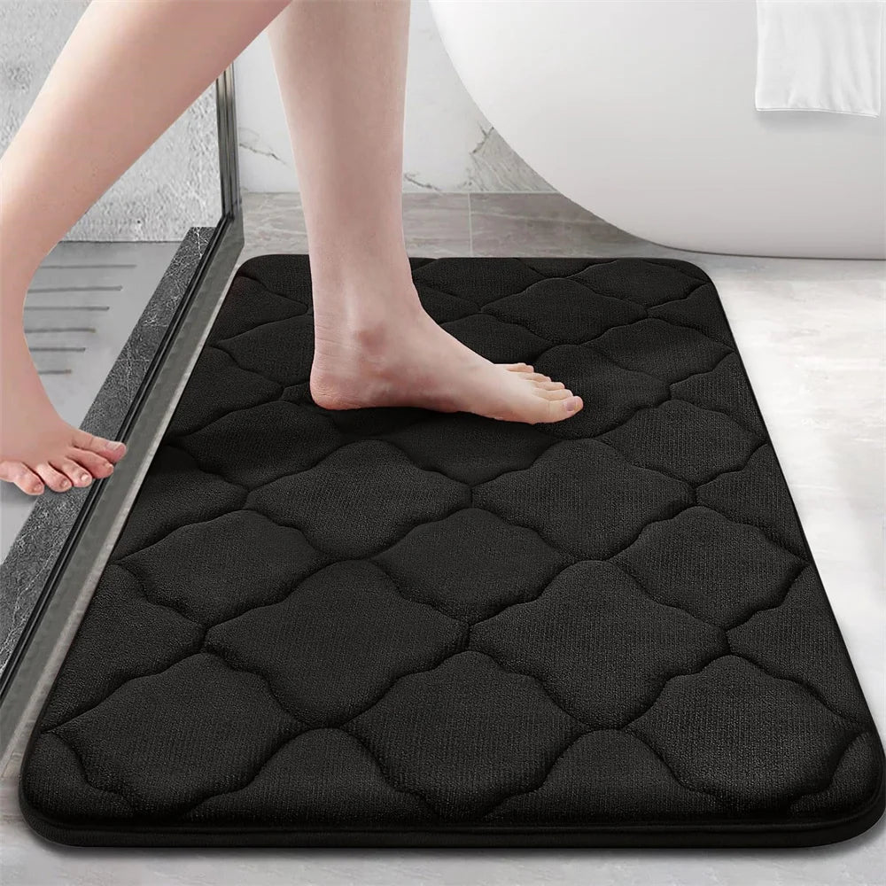 Memory Foam Bath Mat with Anti-Slip Bottom and High Absorbency