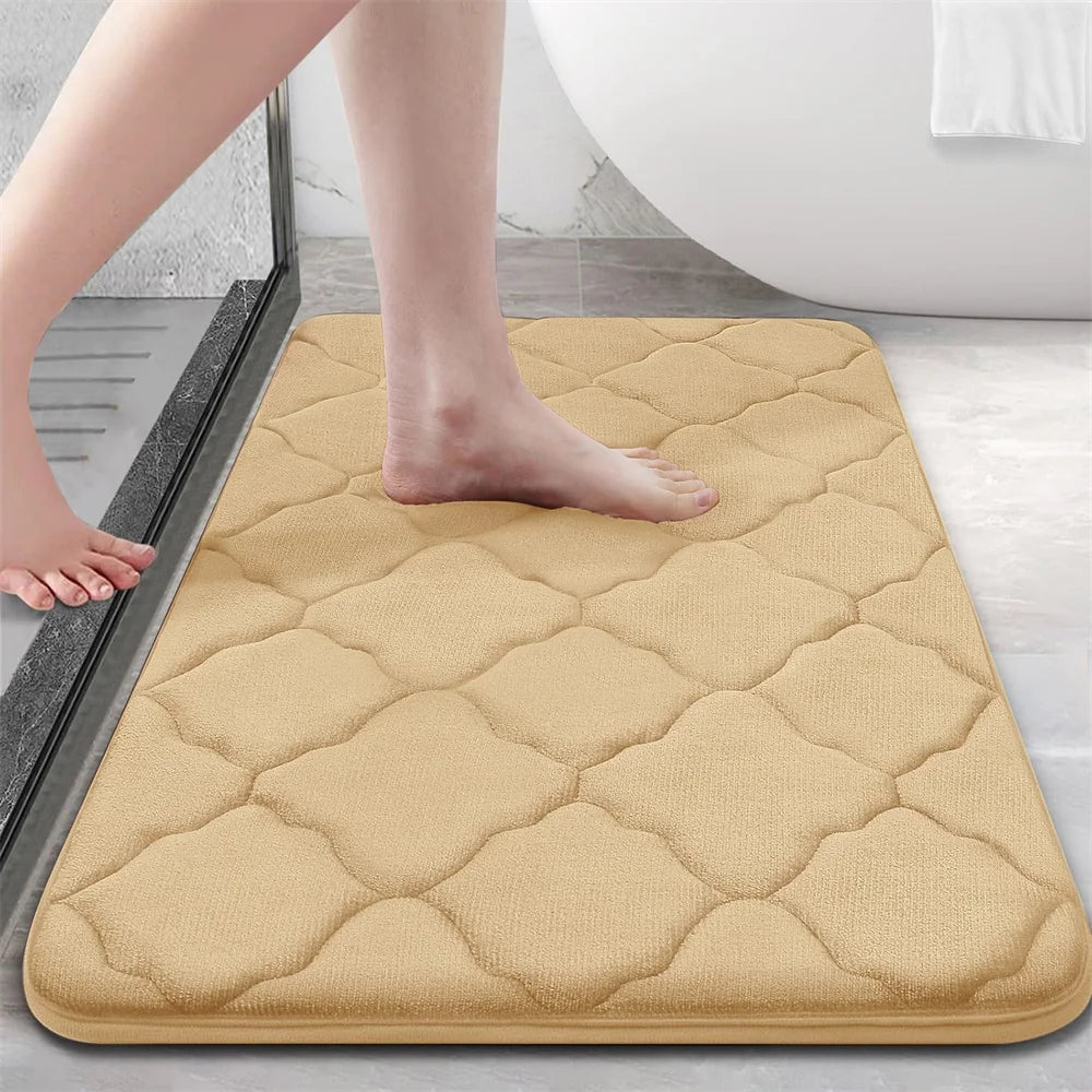 Memory Foam Bath Mat with Anti-Slip Bottom and High Absorbency