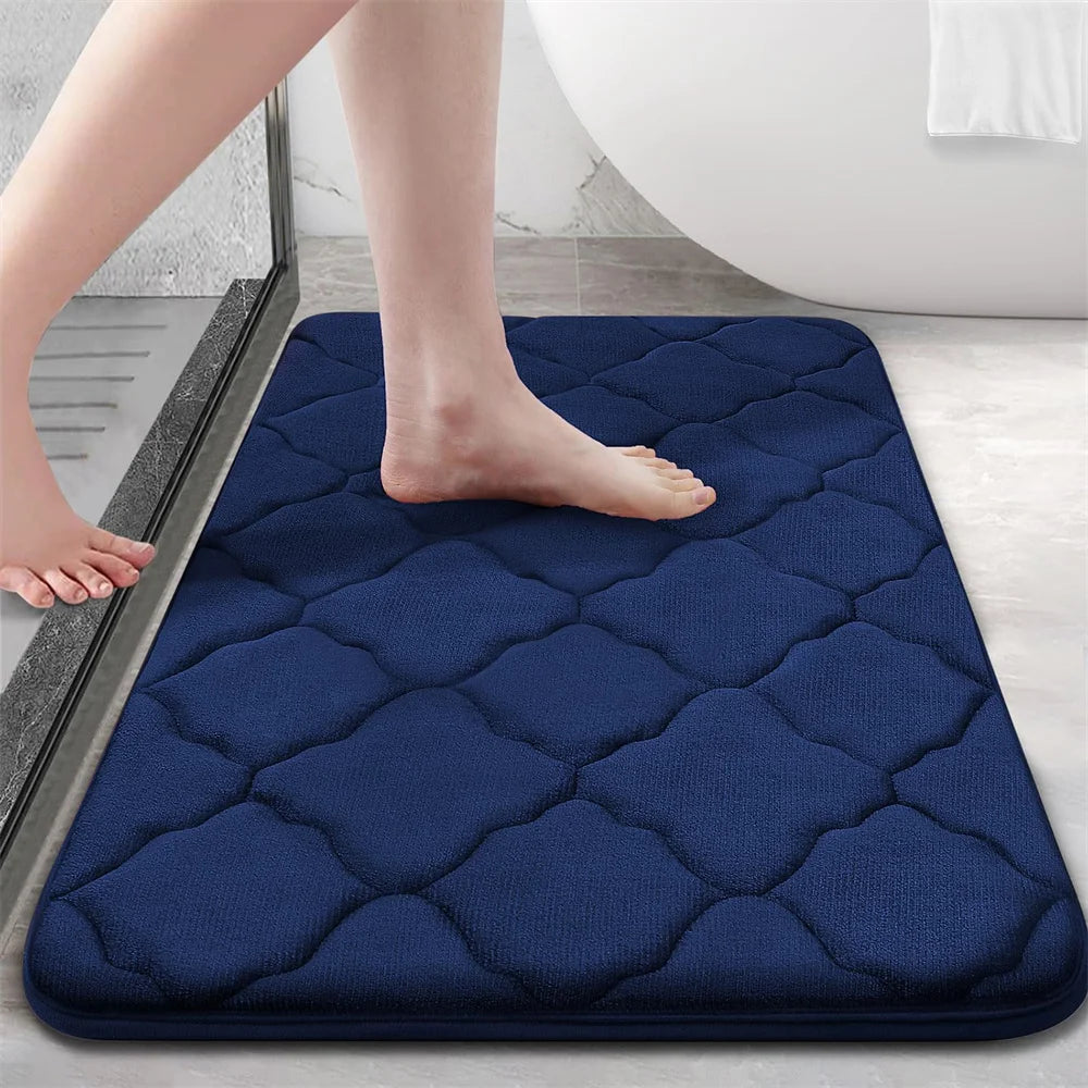 Memory Foam Bath Mat with Anti-Slip Bottom and High Absorbency