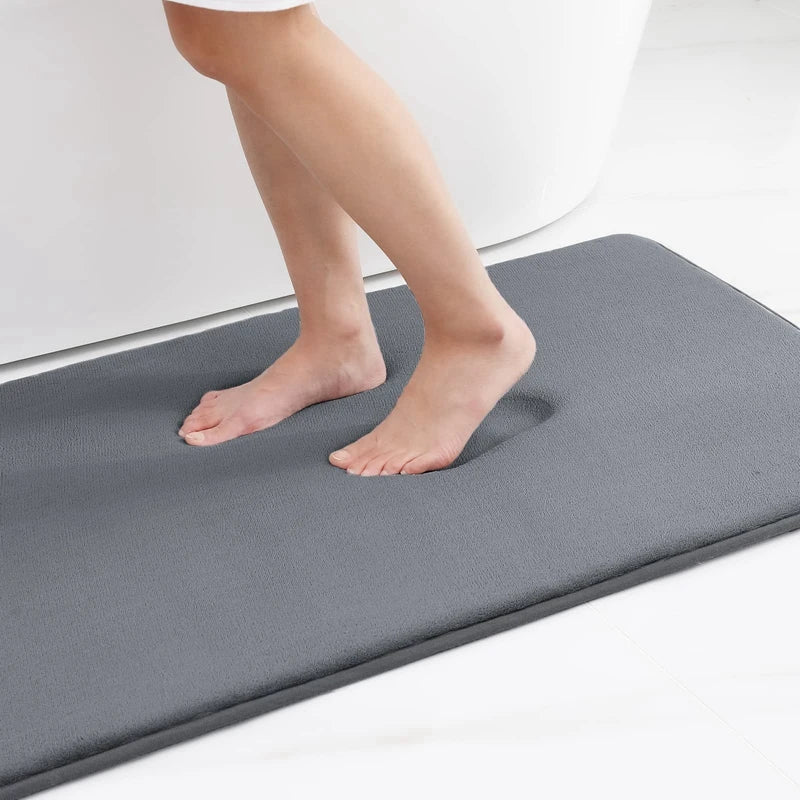 Memory Foam Bath Mat with Anti-Slip Bottom and High Absorbency