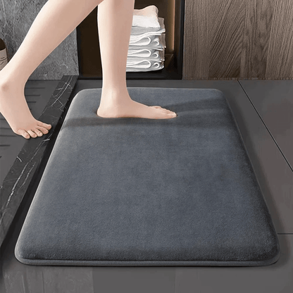 Memory Foam Bath Mat with Non-Slip Backing and Absorbent Plush Top