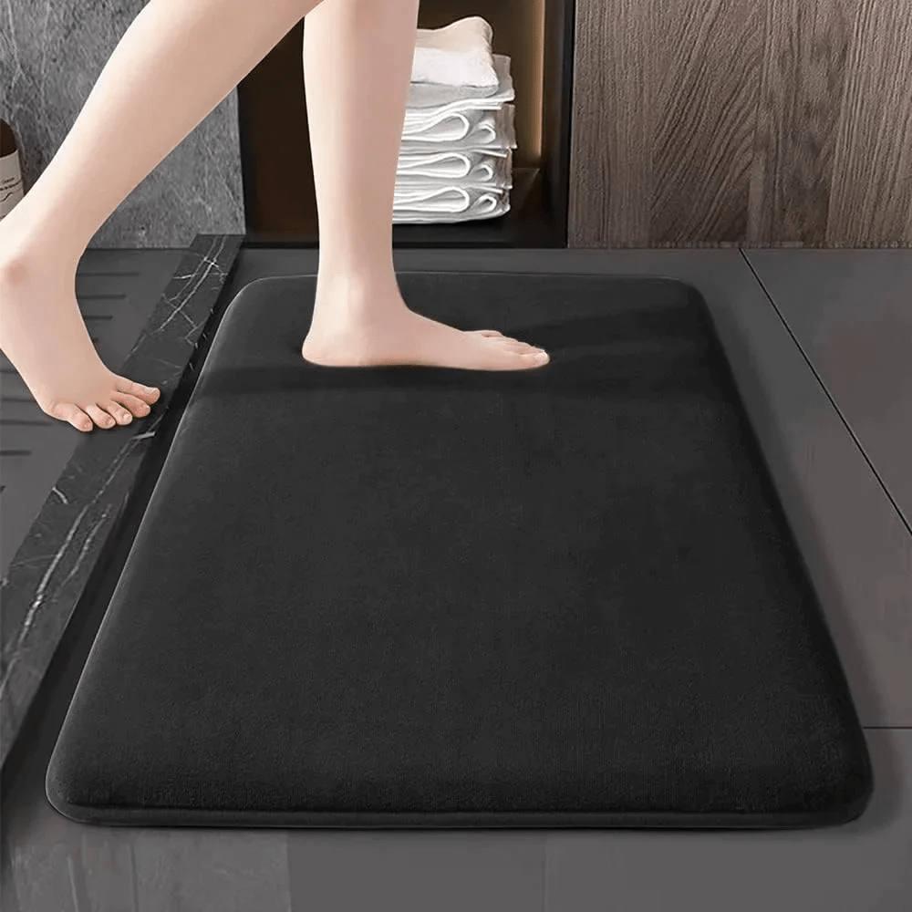 Memory Foam Bath Mat with Non-Slip Backing and Absorbent Plush Top