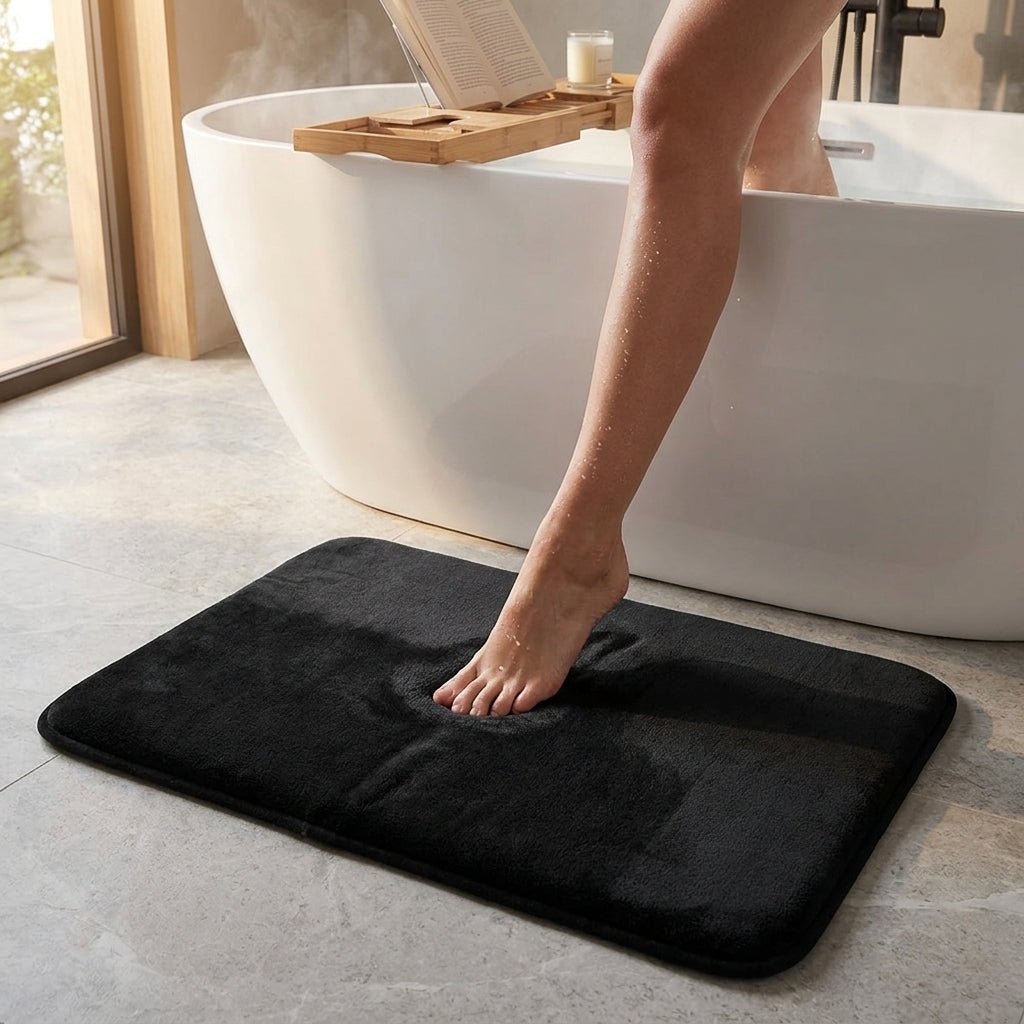 Memory Foam Bath Mat with Non-Slip Backing and Absorbent Plush Top