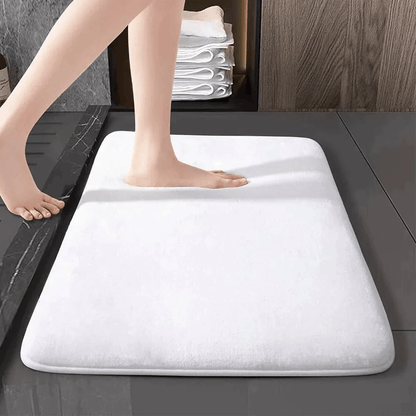 Memory Foam Bath Mat with Non-Slip Backing and Absorbent Plush Top