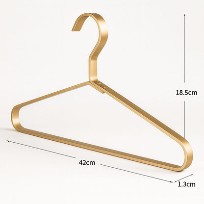 Metal Clothes Hangers Set of 10 with Non-Slip Surface and Space-Saving Slim Profile
