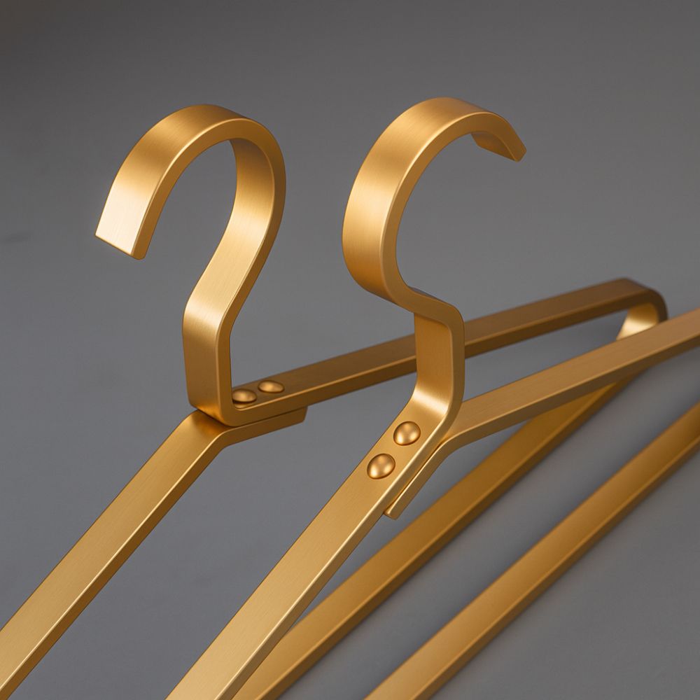 Metal Clothes Hangers Set of 10 with Non-Slip Surface and Space-Saving Slim Profile