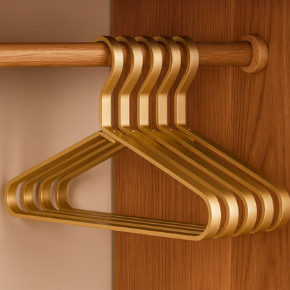Metal Clothes Hangers Set of 10 with Non-Slip Surface and Space-Saving Slim Profile