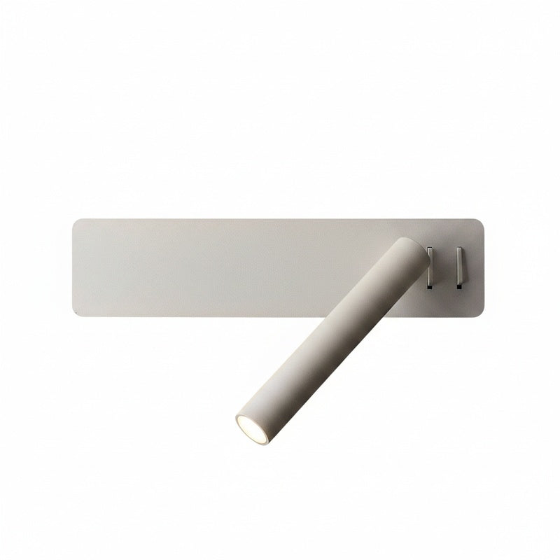 Minimalist Bedside Wall Lamp with Rotating Reading Arm and Backlight