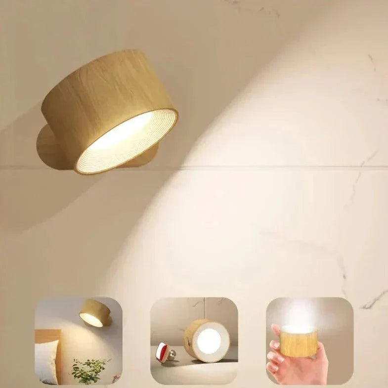 Minimalist Cordless LED Wall Lamp with Magnetic Mount