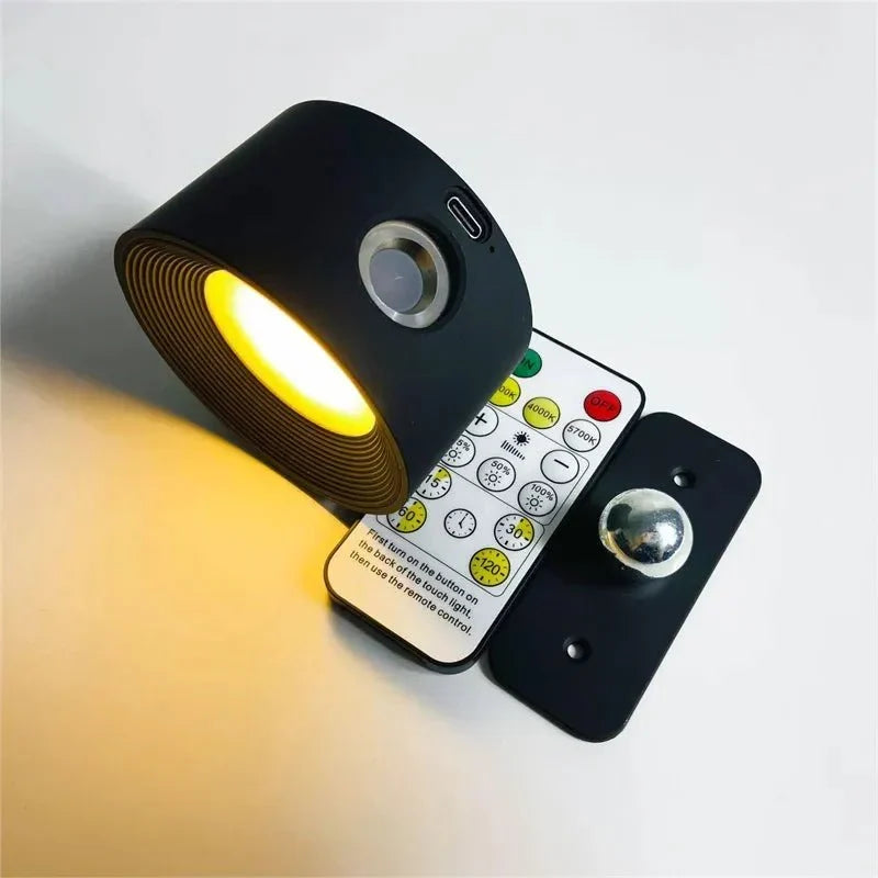 Minimalist Cordless LED Wall Lamp with Magnetic Mount